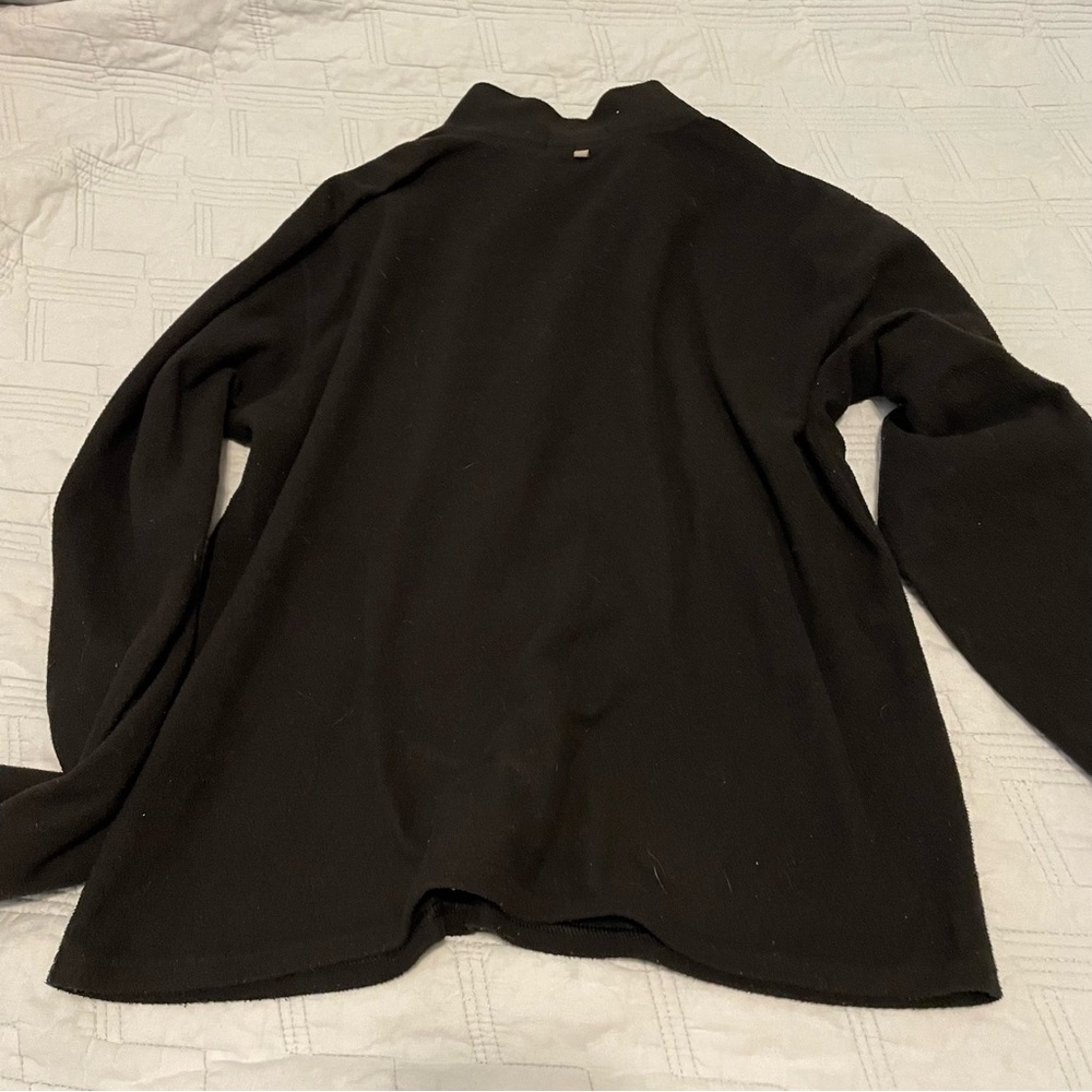 Ralph Lauren Black Quarter-Zip performance fleece with Yellow Accents - Picture 3 of 4